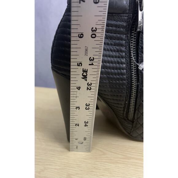 Kristin Cavallari Chinese Laundry Quilted Open Toe Leather Booties Size 9.5 - Picture 8 of 10